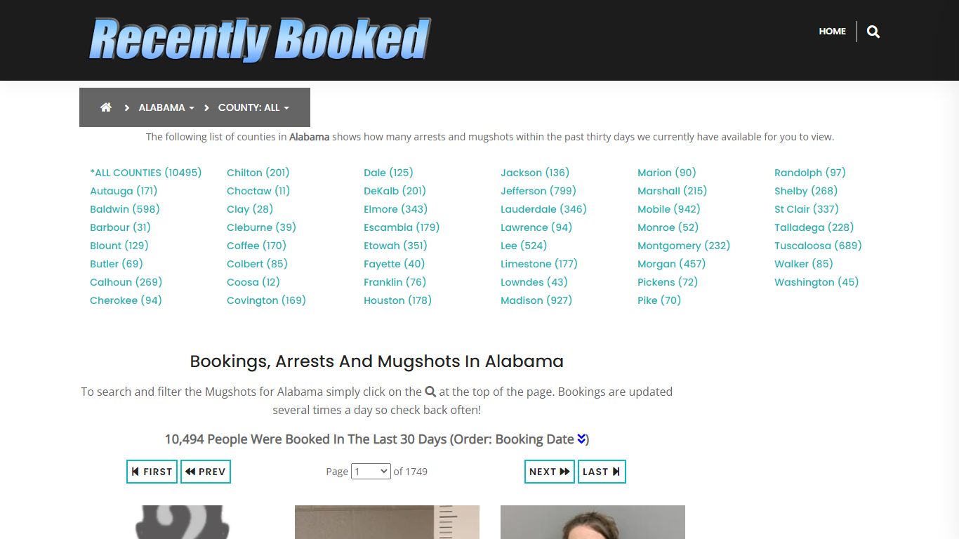 Recent bookings, Arrests, Mugshots in Alabama - Recently Booked